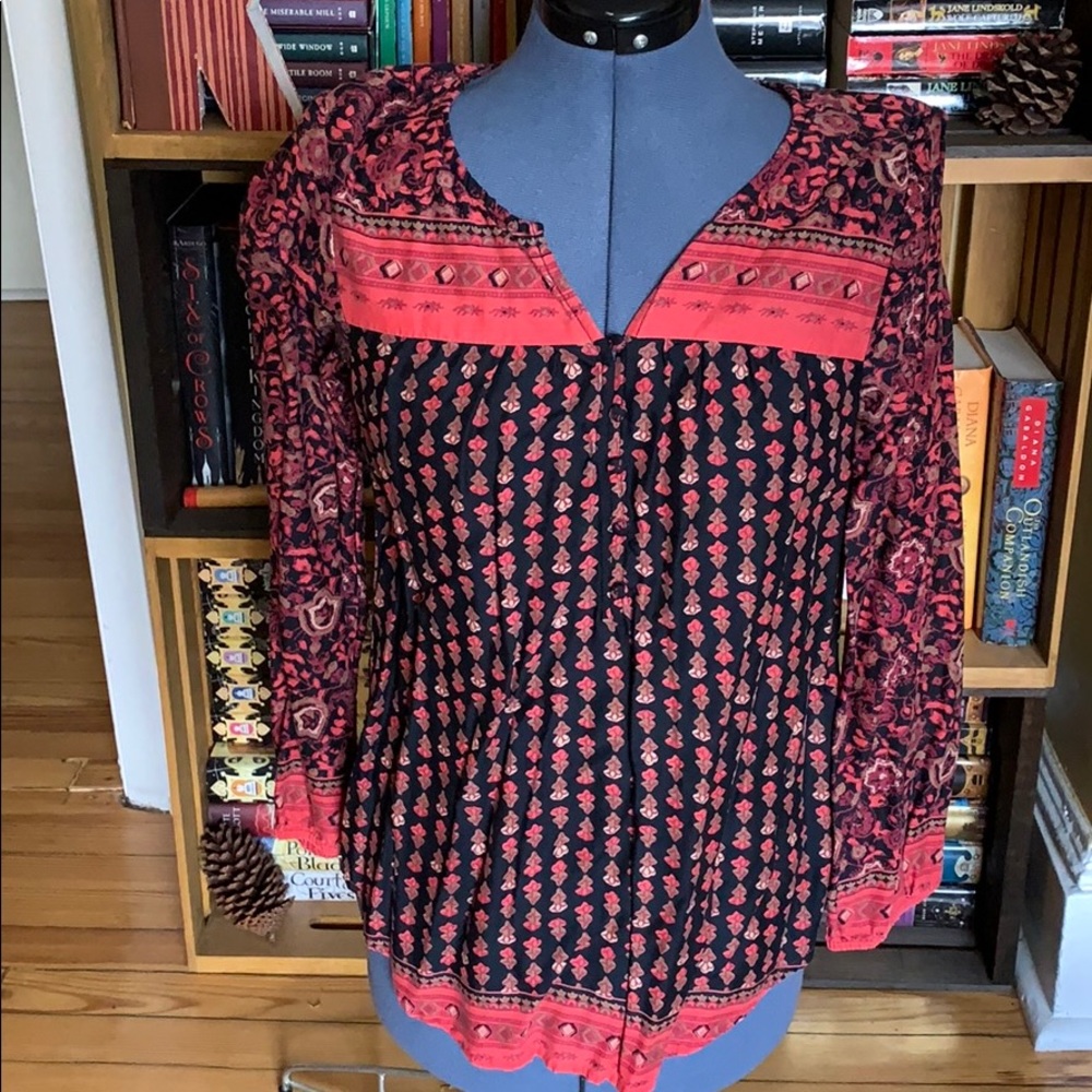 Lucky Brand floral peasant top